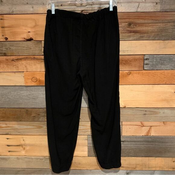Madewell Drapey Seamed Drawstring Track Trousers Black Size S Minimalist Preppy - Picture 11 of 15